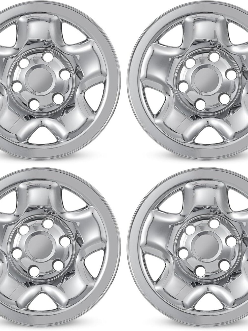 16 Inch Wheel Skins for 2005-2024 Toyota Tacoma Steel Wheels, ABS Plastic Chrome
